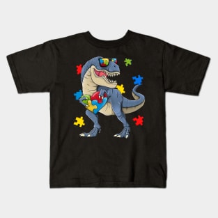 Dinosaur Autism Kids T-Shirt
